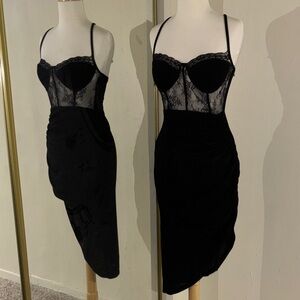 Cider Mini Black Lace Dress